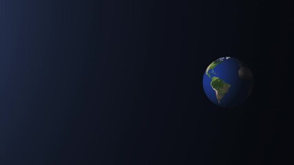 Wall Mural - planet earth rotates in space