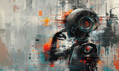 Thinking robot. 