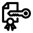 © OrviPixel - certificate authority, certification authority, certification, authority, key, validation outline icon
