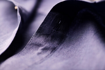 Wall Mural - Close up of men's linen shirt. Soft focus.