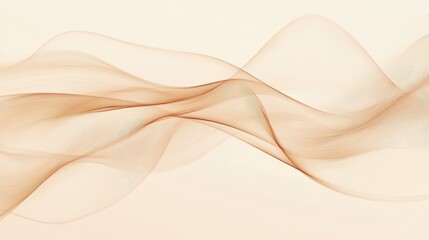 Wall Mural - abstract wave design with soft curves in warm tones, ideal for backgrounds or graphics.