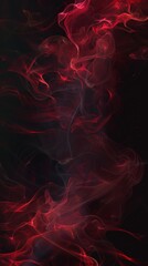 Poster - Red smoke swirls on black