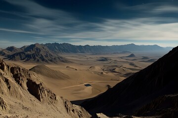 Desert Landscape Under a Starry Sky