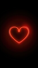 Poster - Neon heart in the dark