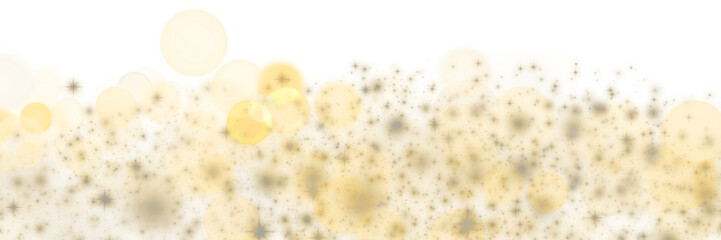 Canvas Print - golden bokeh effect isolated on transparent background