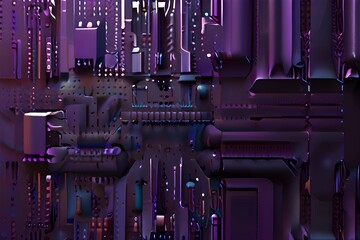 Wall Mural - Abstract purple background with copy space for text Generative AI