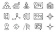 © Charles stockio - map Location icon set. destination, directions, distance, place, navigation and address icons.  Linear icon collection. Editable stroke. Vector illustration.