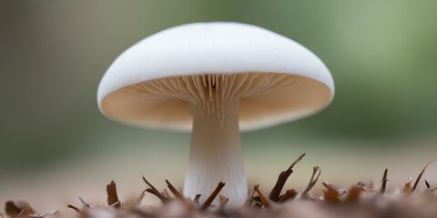 Close up of a white cap mushroom