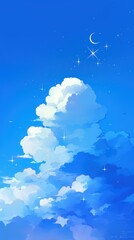 Sticker - Dreamy sky with clouds