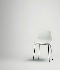 Canvas Print - White Chair On A White Background