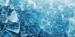 © El - Abstract natural ice texture. Freezy ice surface. Blue backdrop with cracks and scratches on frozen water. Generative ai