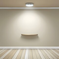 Canvas Print - Empty Room With Shelf And Spotlight