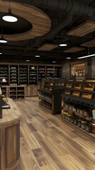 Poster - Interior Design of a Rustic Grocery Store