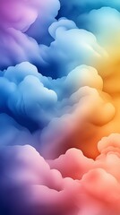 Wall Mural - image creator creative filter, high angle shot with digital painting style, isolated on a pastel bac