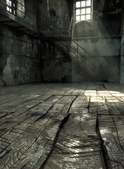 Wall Mural - Old Wooden Floor in Abandoned Building