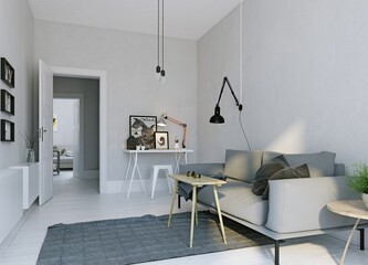 Sticker - modern  living interior design.