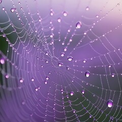 spider web with dew