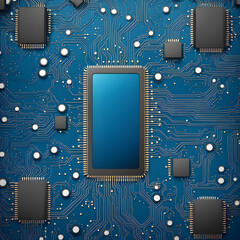 Wall Mural - Artificial intelligence chip, chip circuit board design, digital life, Nvidia and openai, science and technology background, Internet technology