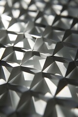 Wall Mural - Geometric shadows cast by a microscopic diamond structure AI generated illustration