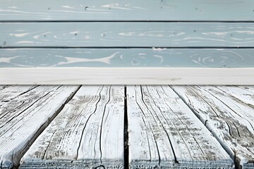 Wall Mural - Whitewashed Wood Plank Background