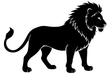 Poster - Lion silhouette vector art illustration