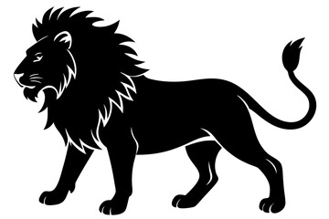 Canvas Print - Lion silhouette vector art illustration