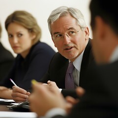 Wall Mural - Businessman Giving a Presentation to Colleagues in a Meeting