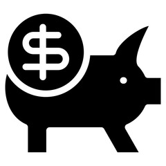 Canvas Print - Piggy Bank Icon