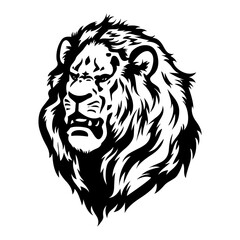 Black lion icon. Lion glyph. Lion Silhouette