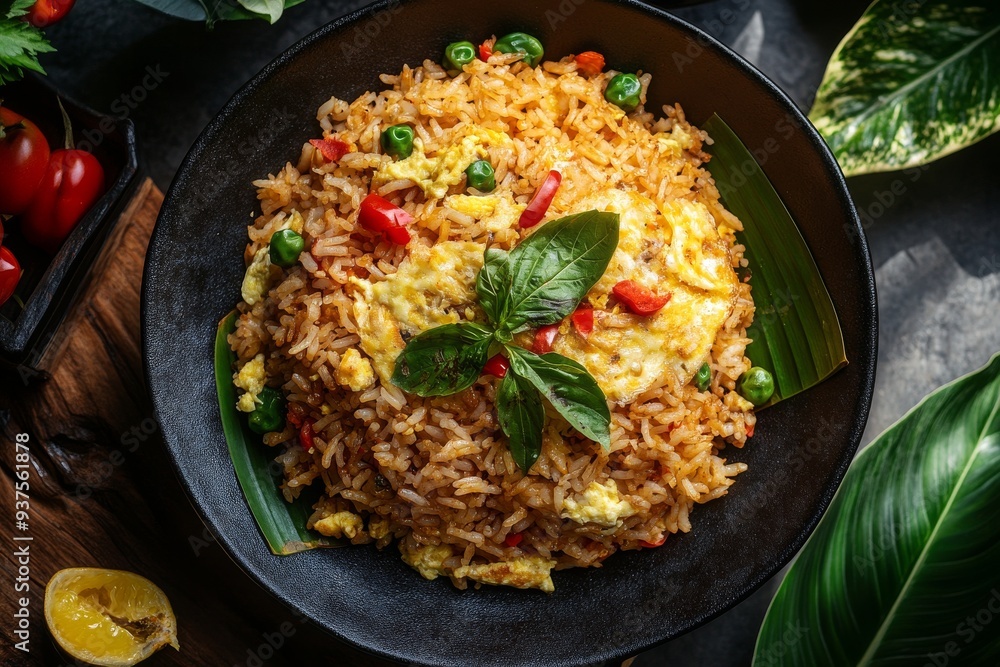 Pattaya Fried Rice, A Malaysian-inspired dish where the fried rice is ...
