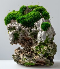 Green Moss Growing On A Stone