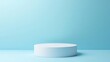 © Photography09 - Simple 3D pedestal with soft shadows and smooth surfaces, minimalist design, modern focus