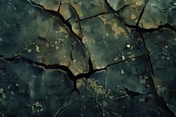 Wall Mural - Cracked ground texture background in vintage style