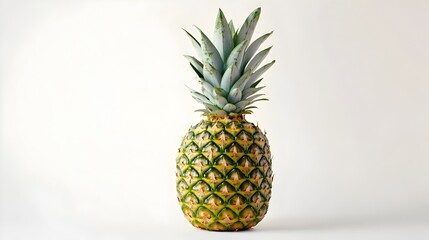 Wall Mural - Freshly Picked Tropical Pineapple Against a Minimalist Background