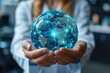 © create - Doctor with virtual globe healthcare network connection concept Science and medical innovation technology future sustainable smart services and solutions in global research networks