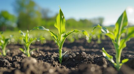 Canvas Print - The corn plant seedling