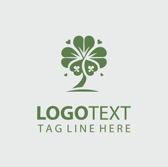 Unique Shamrock Tree Logo