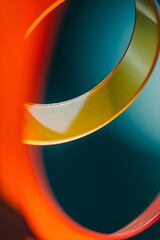 Poster - Macro taken cinematic shot with an abstract representation of colors in minimalism AI generated illustration