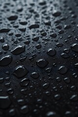 Wall Mural - Minimalist background portrayal of macro lens raindrops AI generated illustration