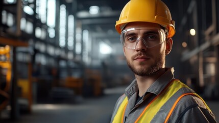 Canvas Print - The construction site worker