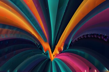 Poster - Abstract background with dynamic effect. Motion vector Illustration. Generative AI