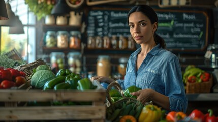 Poster - The Woman in Grocery Store