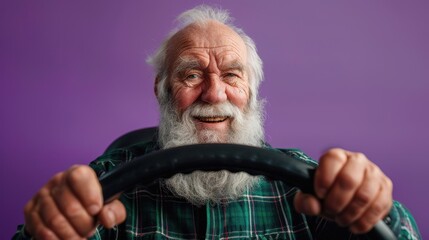 Wall Mural - The Elderly Man Driving