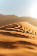 Canvas Print - Mountainous macro details of a sand dune in a minimalist cinematic frame  AI generated illustration