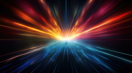 Wall Mural - abstract light burst: a mesmerizing abstract design with a central burst of vibrant light radiating 
