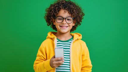 Wall Mural - The boy with smartphone