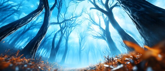 Poster - Enchanting Blue Forest.