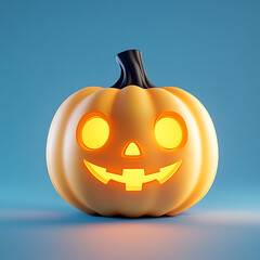 halloween jack o lantern pumpking with light presence