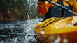 © Mahemud - Whitewater Canoe Kayak Action: Close-up action of whitewater canoe kayaking on a river
