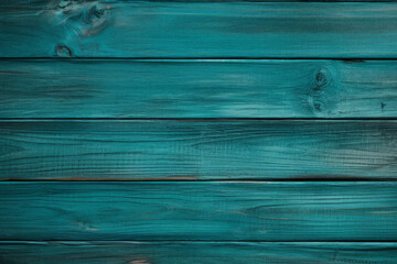 Wall Mural - Processed collage of dark cyan blue wooden background texture. Background for banner